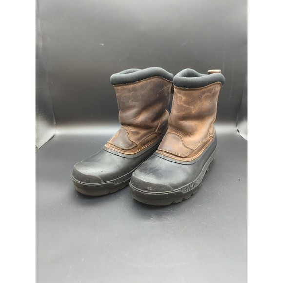 Bass Woman's 9M Rockingham Waterproof Fleece Lined Duck Boots Brown LEATHER - Picture 2 of 12